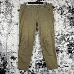 Lafayette 148 Mercer Pants Womens Size 16 Army Green Tapered Leg‎ Stretch